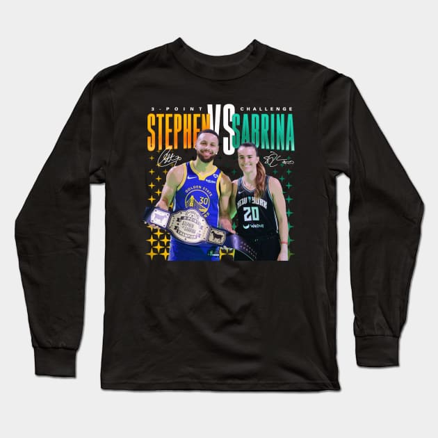 Steph Curry x Sabrina Ionescu Long Sleeve T-Shirt by Juantamad